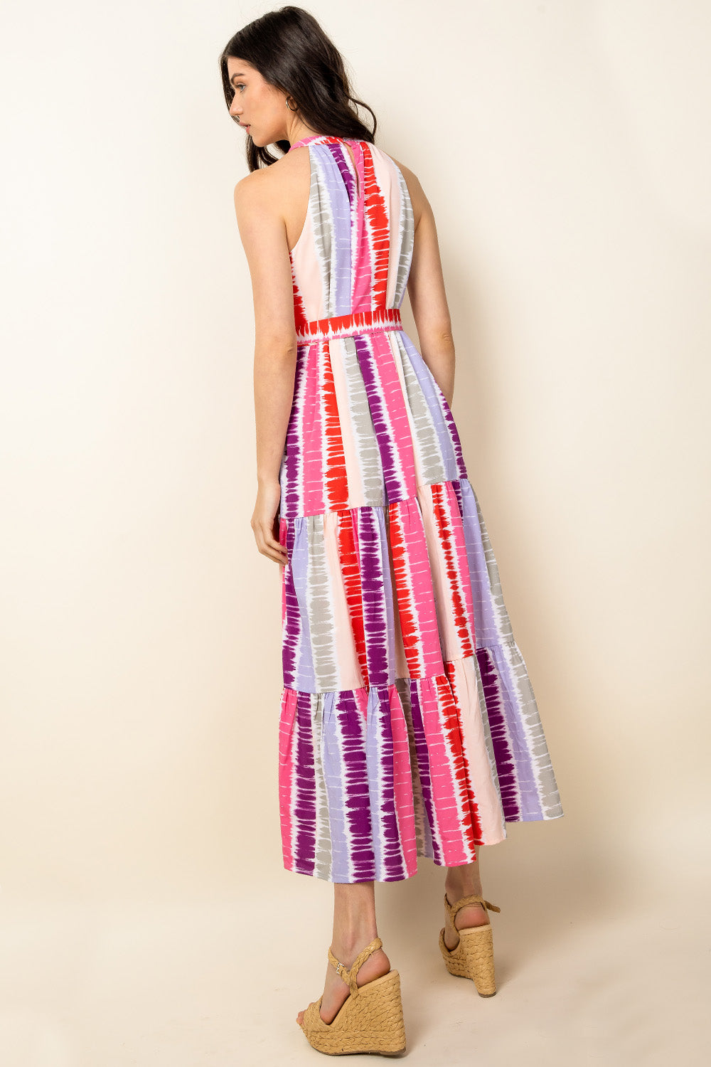 Tie Dye Tiered Maxi Dress